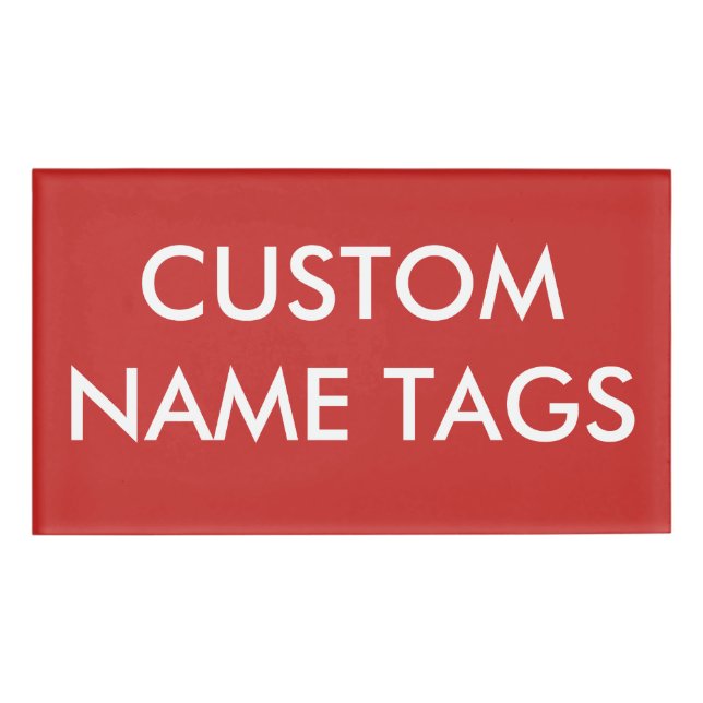 Custom Personalized Large Name Tag Blank Template (Front)