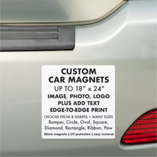 Custom Personalized LARGE SQUARE Car Magnet 7"x7"