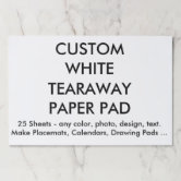 Tear Off Custom Personalized Large Paper Pad | Zazzle