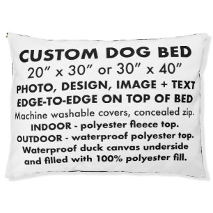 Custom Personalized Large Waterproof Dog Bed 40"