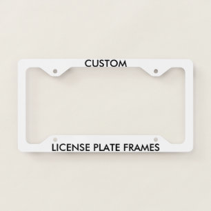 Custom Personalized License Plate Frame Blank