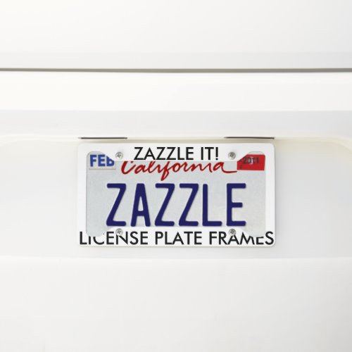 Custom Personalized License Plate Frame Blank