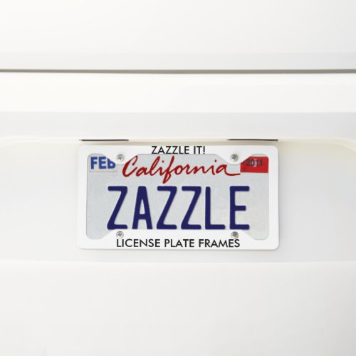 Custom Personalized License Plate Frame Blank