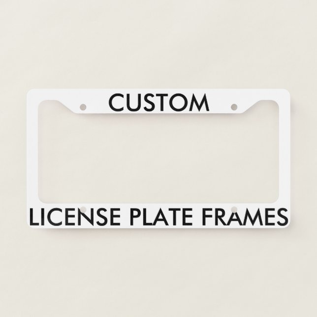 Custom Personalized License Plate Frame Blank (Front)