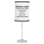 Custom personalized LINEN Shade TABLE Lamp (Front)