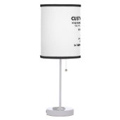 Custom personalized LINEN Shade TABLE Lamp (Left)