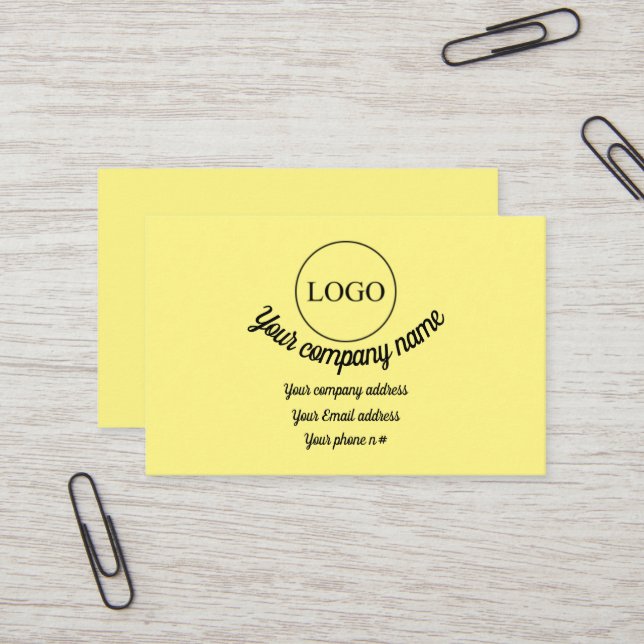 Custom Personalized Logo & Details Business Card (Front/Back In Situ)