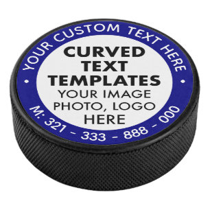 Custom Personalized Logo & Text Navy Hockey Puck