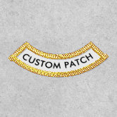Sewing Patch, 3 Circle, White Stitching, Iron-On Patch