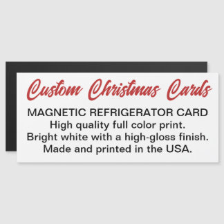 Custom Personalized MAGNETIC CHRISTMAS CARD 4"x9"