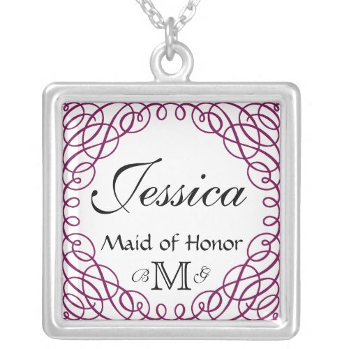 Custom Personalized Maid of Honor Necklace