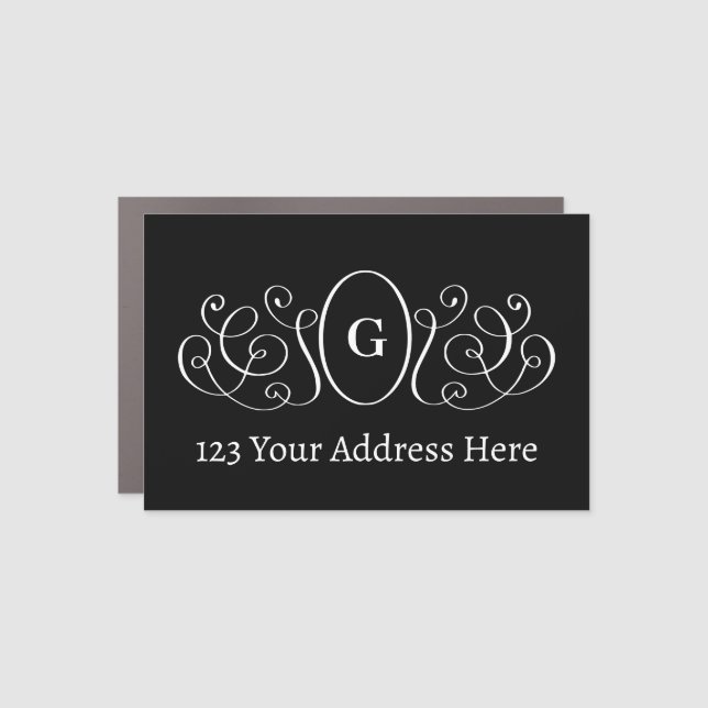 Custom Personalized Mailbox Name Street Address Car Magnet (Front)