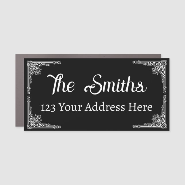 Custom Personalized Mailbox Name Street Address Car Magnet (Front)