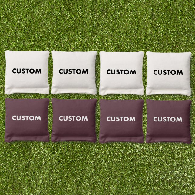 Custom Personalized MAROON Cornhole Bag Toss (Set)