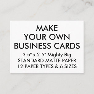 Custom Personalized MATTE 3.5"x2.5" Business Cards