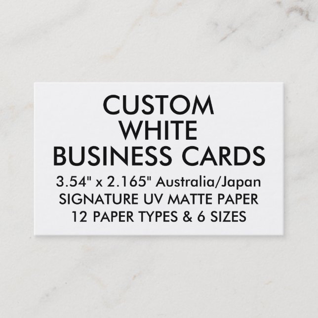 Custom Personalized MATTE Japanese Business Cards (Front)
