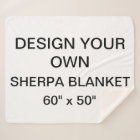 Custom Personalized Med. 60" x 50" Sherpa Blanket