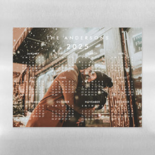 Custom Personalized Memorable Photo 2025 Calendar Magnetic Dry Erase Sheet