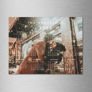 Custom Personalized Memorable Photo 2026 Calendar Magnetic Dry Erase Sheet