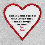 Custom Personalized Memory Pillow Heart Shaped Patch