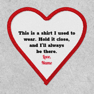 Custom Personalized Memory Pillow Heart Shaped Patch