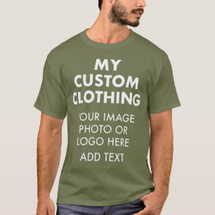Custom Personalized MEN'S ARMY GREEN T-SHIRT