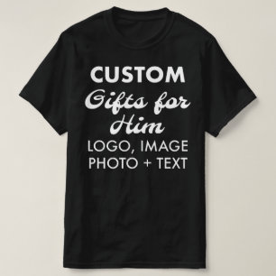 Custom personalized Men's Budget Black T-Shirt