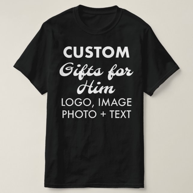 Custom personalized Men's Budget Black T-Shirt (Design Front)