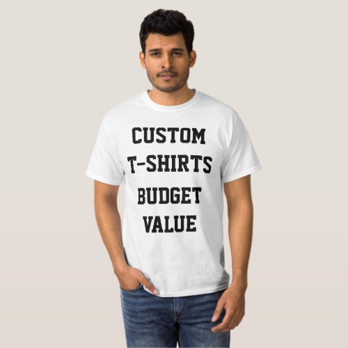 Custom Personalized Mens BUDGET VALUE T_SHIRT
