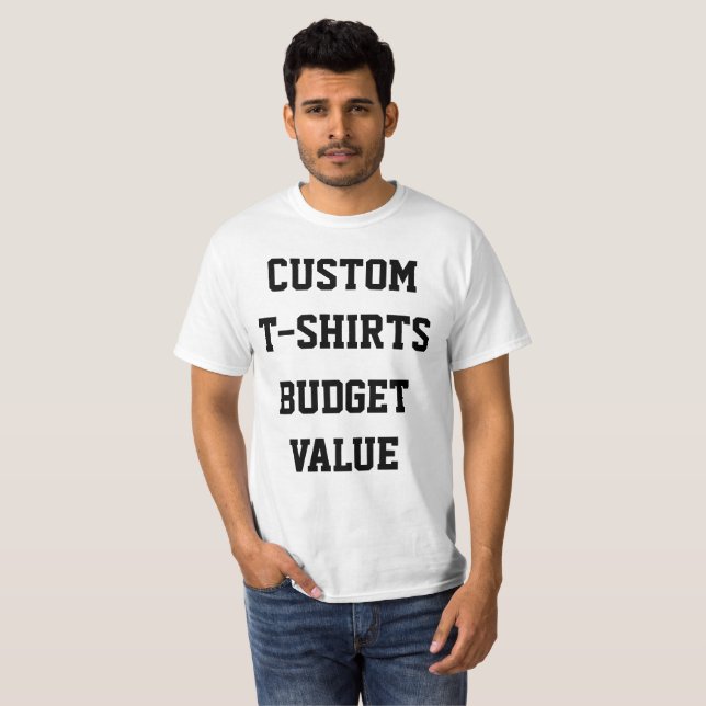 Custom Personalized Men's BUDGET VALUE T-SHIRT (Front Full)