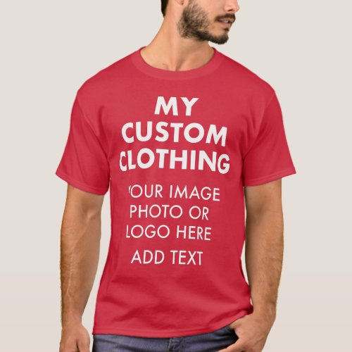 Custom Personalized MENS CARDINAL RED T_SHIRT
