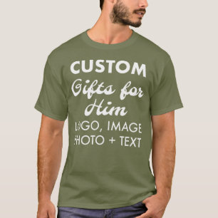 Custom personalized Men's Fatigue Green T-Shirt