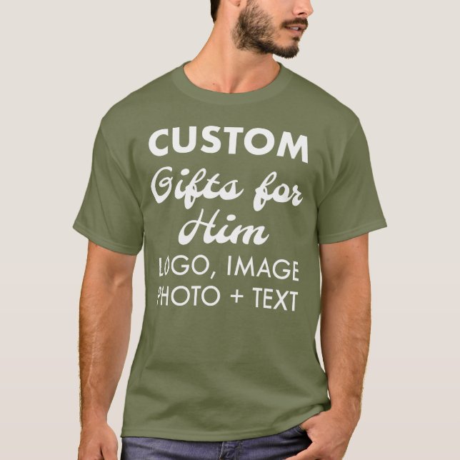 Custom personalized Men's Fatigue Green T-Shirt (Front)