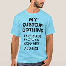 Custom Personalized MEN'S PALE BLUE T-SHIRT