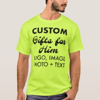 Custom personalized Men's Safety Green T-Shirt