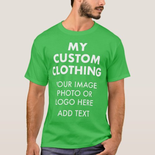 Custom Personalized MENS SHAMROCK GREEN T_SHIRT