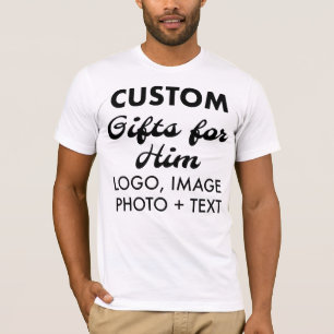 Custom personalized Men's Slim White T-Shirt