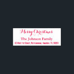 Custom Personalized Merry Christmas Return Address Self-inking Stamp<br><div class="desc">Create your own custom, personalized, elegant typography / script, Merry Christmas / Happy Holidays / Season's Greetings state of the art self-inking return address rubber stamp for all your christmas mails / mailings this holiday season. Simply enter the family name / bride & groom's / wife & husband's names, and...</div>