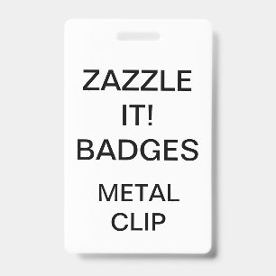 Custom Personalized METAL CLIP BADGE