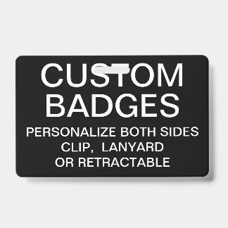 Custom Personalized METAL CLIP BADGE Template