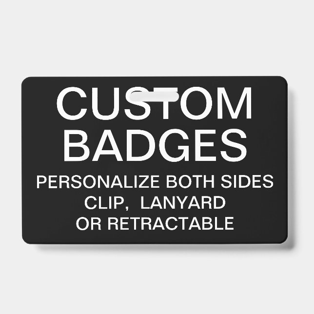 Custom Personalized METAL CLIP BADGE Template (Front)