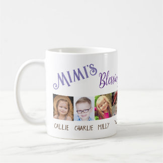 Custom Personalized Mimi's Blessings Photo Grandma Coffee Mug