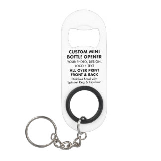 Custom Personalized Mini Bottle Opener w/ Keychain