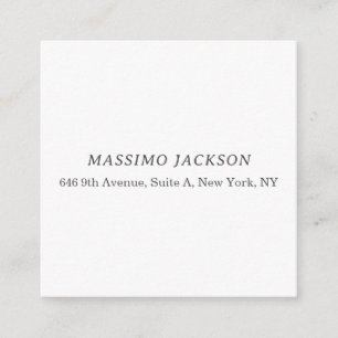 Custom personalized minimalist address name enclosure card