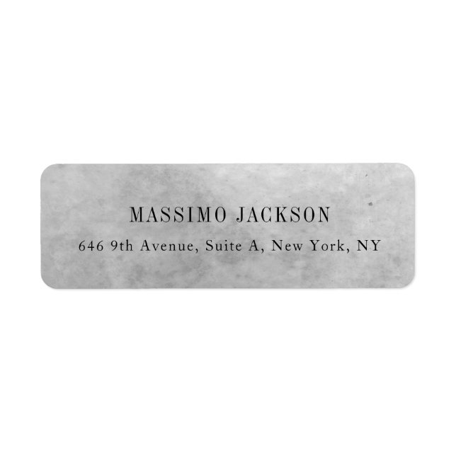 Custom personalized minimalist address name label (Front)