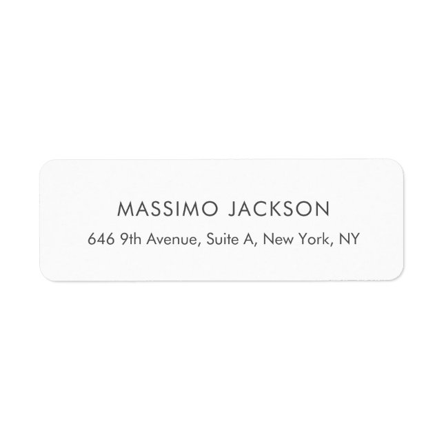 Custom personalized minimalist address name label (Front)