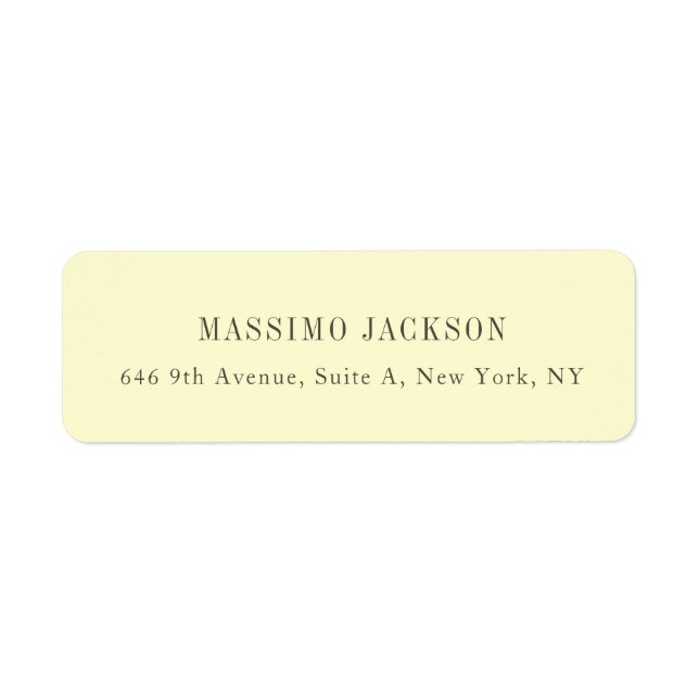 Custom personalized minimalist address name label (Front)