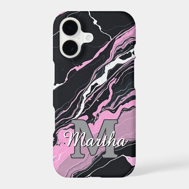 Custom Personalized Monogram Script Name Initial Iphone Case (Back)