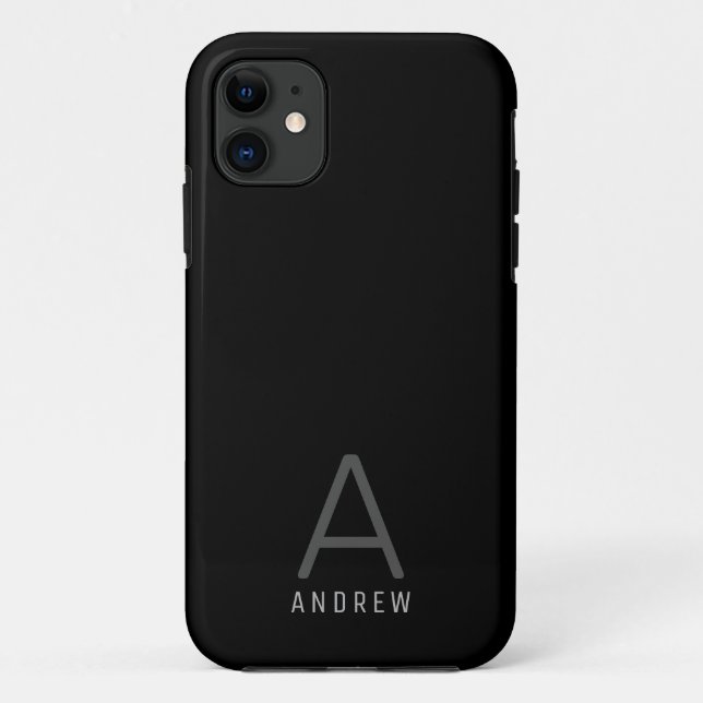 Custom Personalized Monogram Simple Name  Case-Mate iPhone Case (Back)