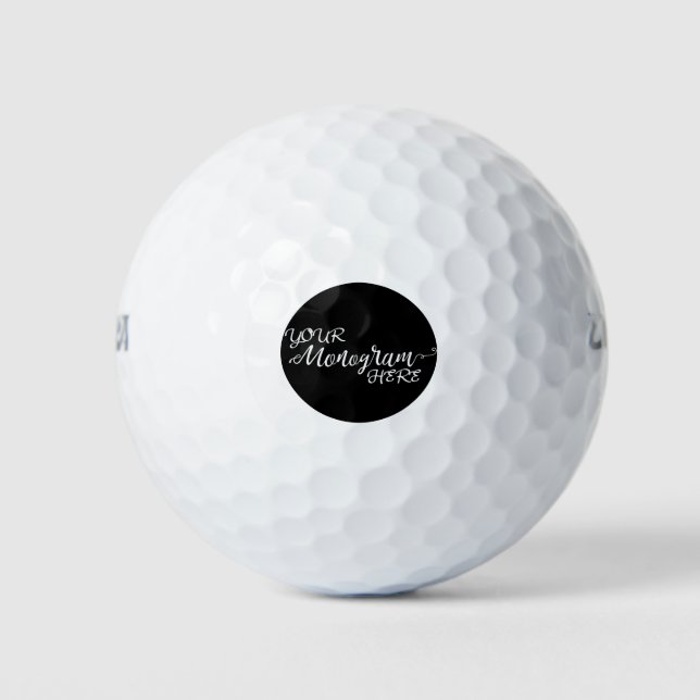 custom personalized monogrammed premium golf balls (Front)